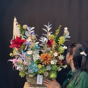 giỏ hoa sen đá đẹp