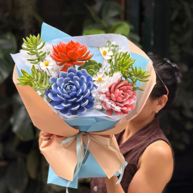 bo-hoa-sen-da-moi-nhat bó hoa sen đá mẫu mới đẹp sang trọng