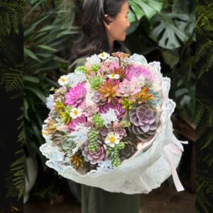 bó hoa sen đá tươi đẹp bền lâu