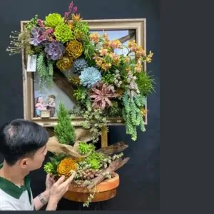 KHUNG TRANH 3D HOA LAN MINI ĐỂ BÀN